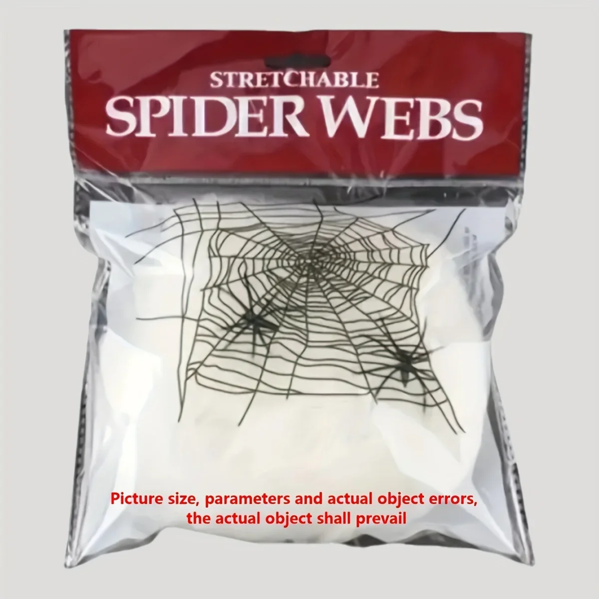 Spider Web Halloween Decoration - Toiles d'araignées extensibles avec 2 araignées