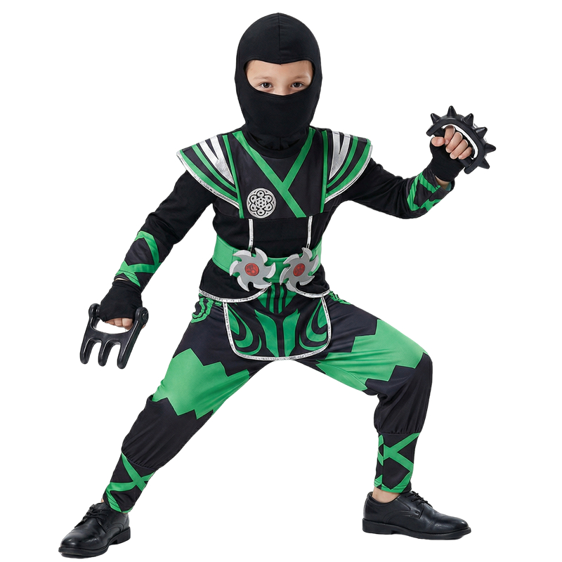Halloween Costume Kids - Costume de ninja vert pour enfants