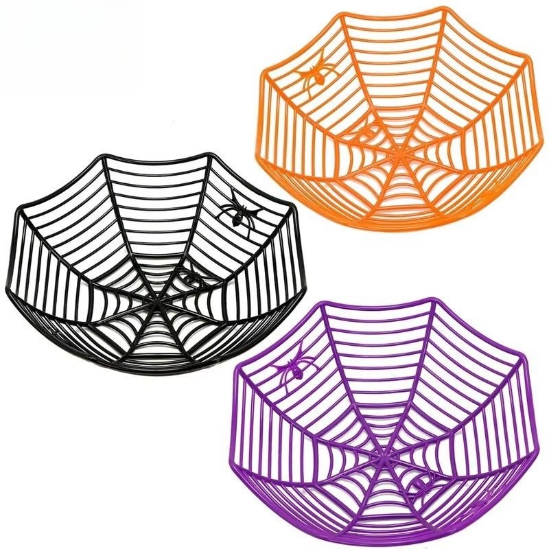 Spider Web Halloween Decoration - 1/3 pièces, bol à bonbons d'Halloween,