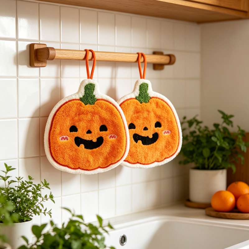 Pumpkin Lantern Halloween - Serviette suspendue en forme de lanterne