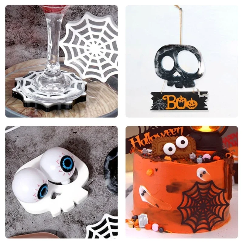 Spider Web Halloween Decoration - Moules en silicone pour sous-verres en