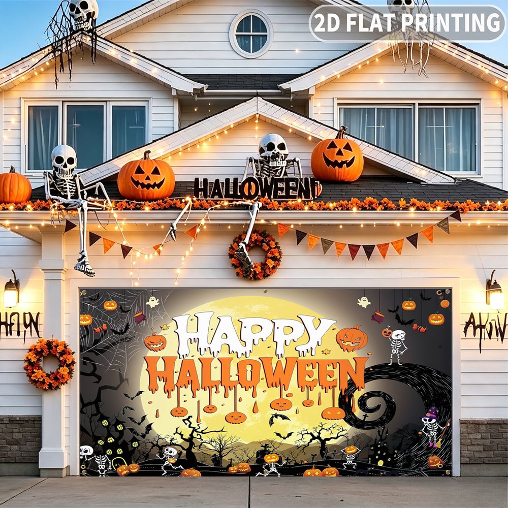 1 bannière de garage plate 2D  - Halloween Skeleton Decoration avis et prix