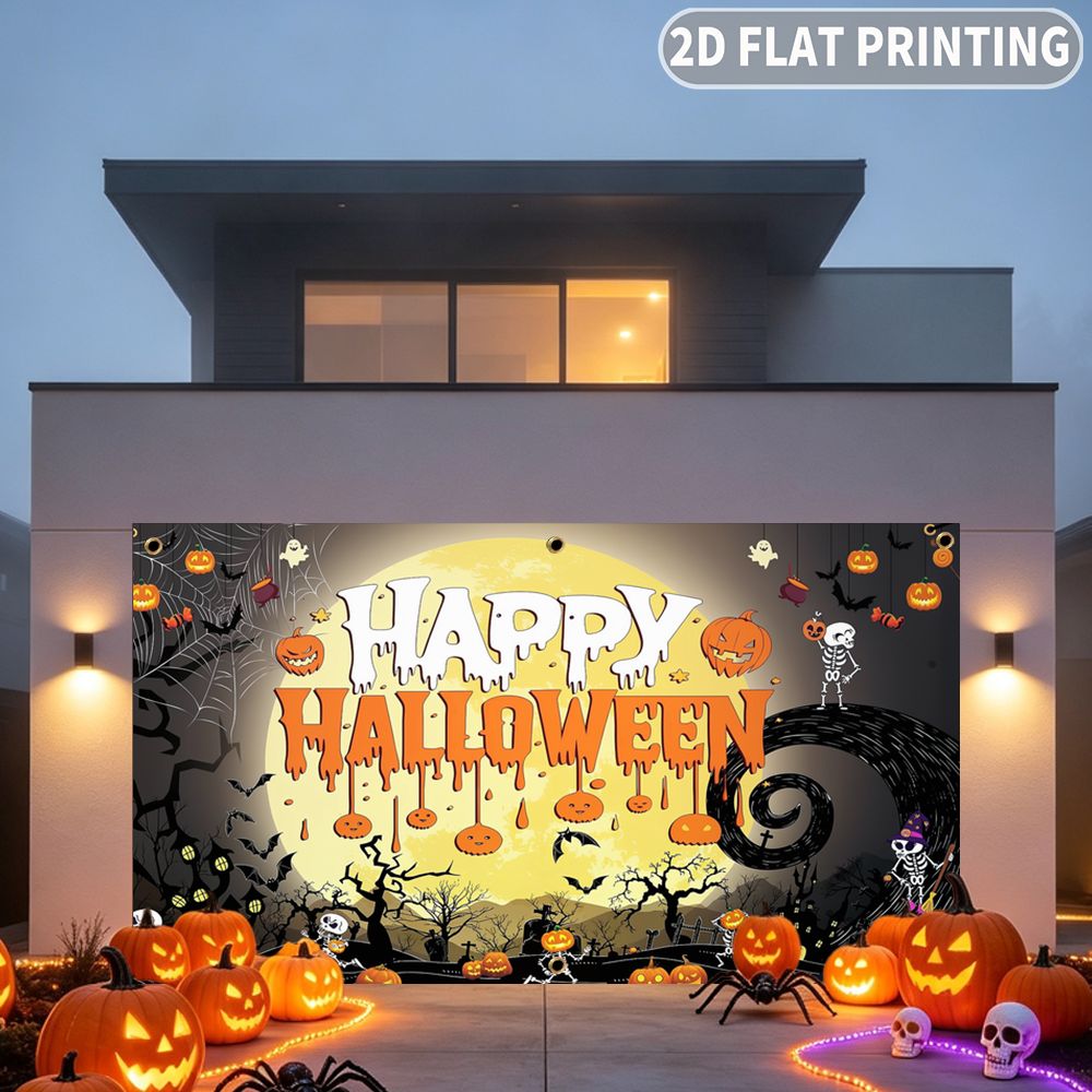 1 bannière de garage plate 2D  - Halloween Skeleton Decoration avis et prix
