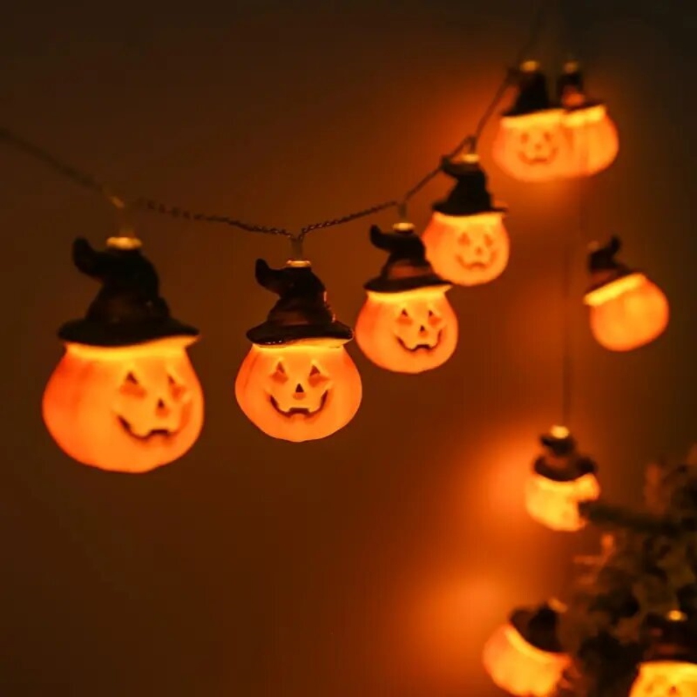 Guirlande lumineuse LED citrou - Halloween Led String Lights Orange avis et prix