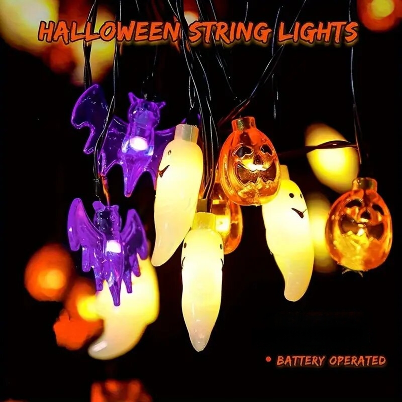 Guirlande lumineuse LED d'Hall - Halloween Led String Lights Orange avis et prix