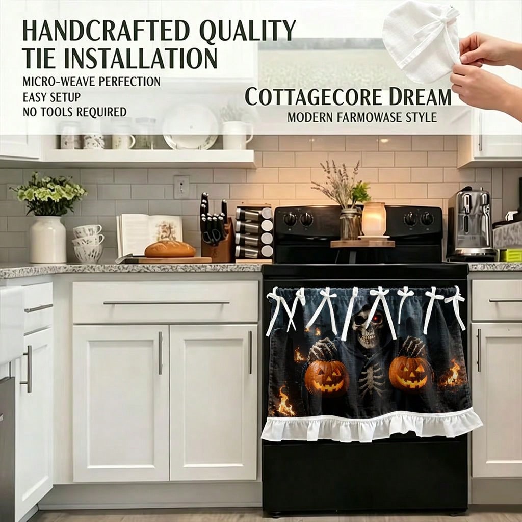 1 pièce de rideau de cuisine,  - Pumpkin Lantern Halloween avis et prix