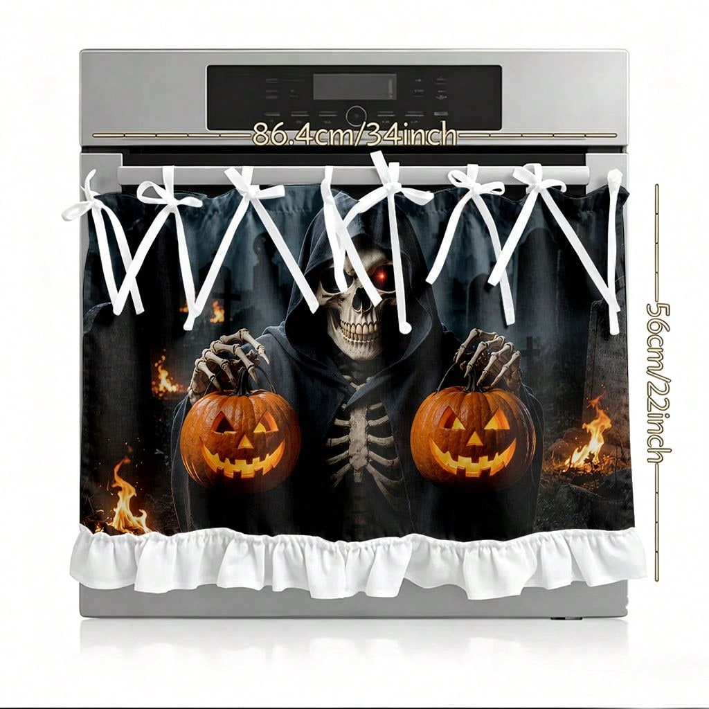 1 pièce de rideau de cuisine,  - Pumpkin Lantern Halloween avis et prix