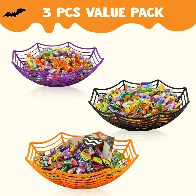 1/3 pièces, bol à bonbons d'Ha - Spider Web Halloween Decoration avis et prix