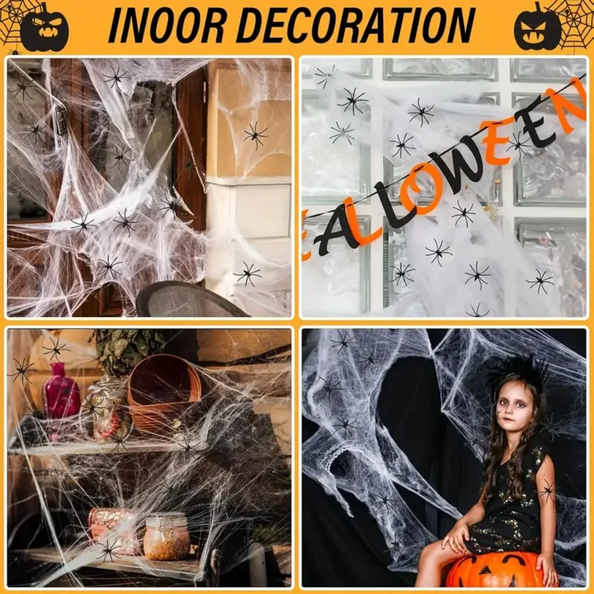 1-20 pièces, décoration d'Hall - Spider Web Halloween Decoration avis et prix