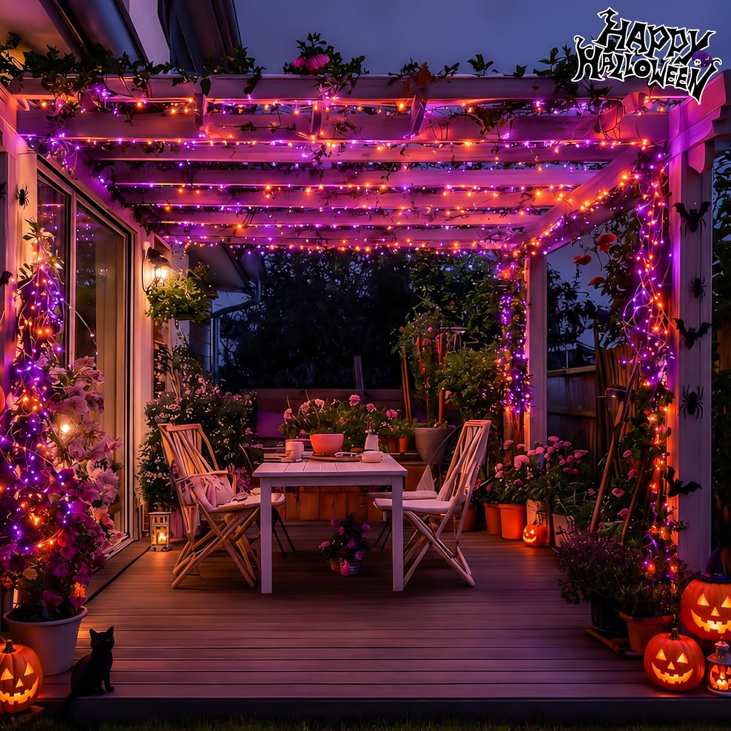 Guirlandes lumineuses solaires - Halloween Led String Lights Orange avis et prix