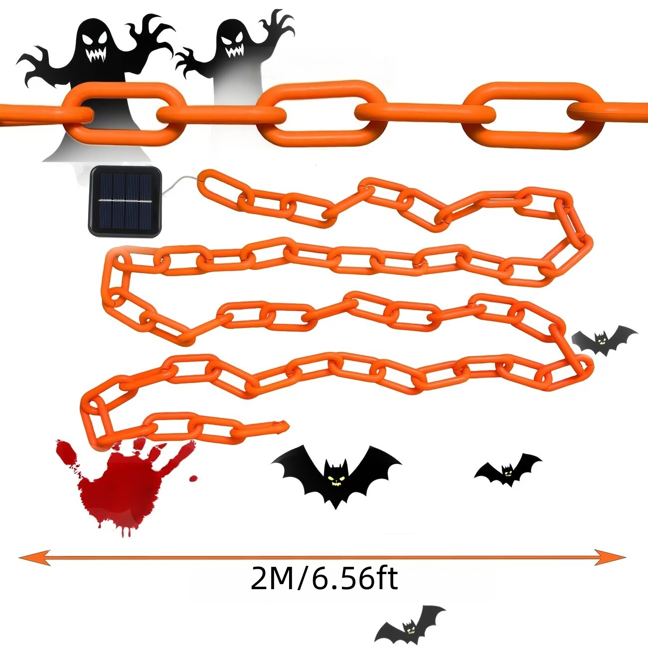Guirlandes solaires d'extérieu - Halloween Led String Lights Orange avis et prix