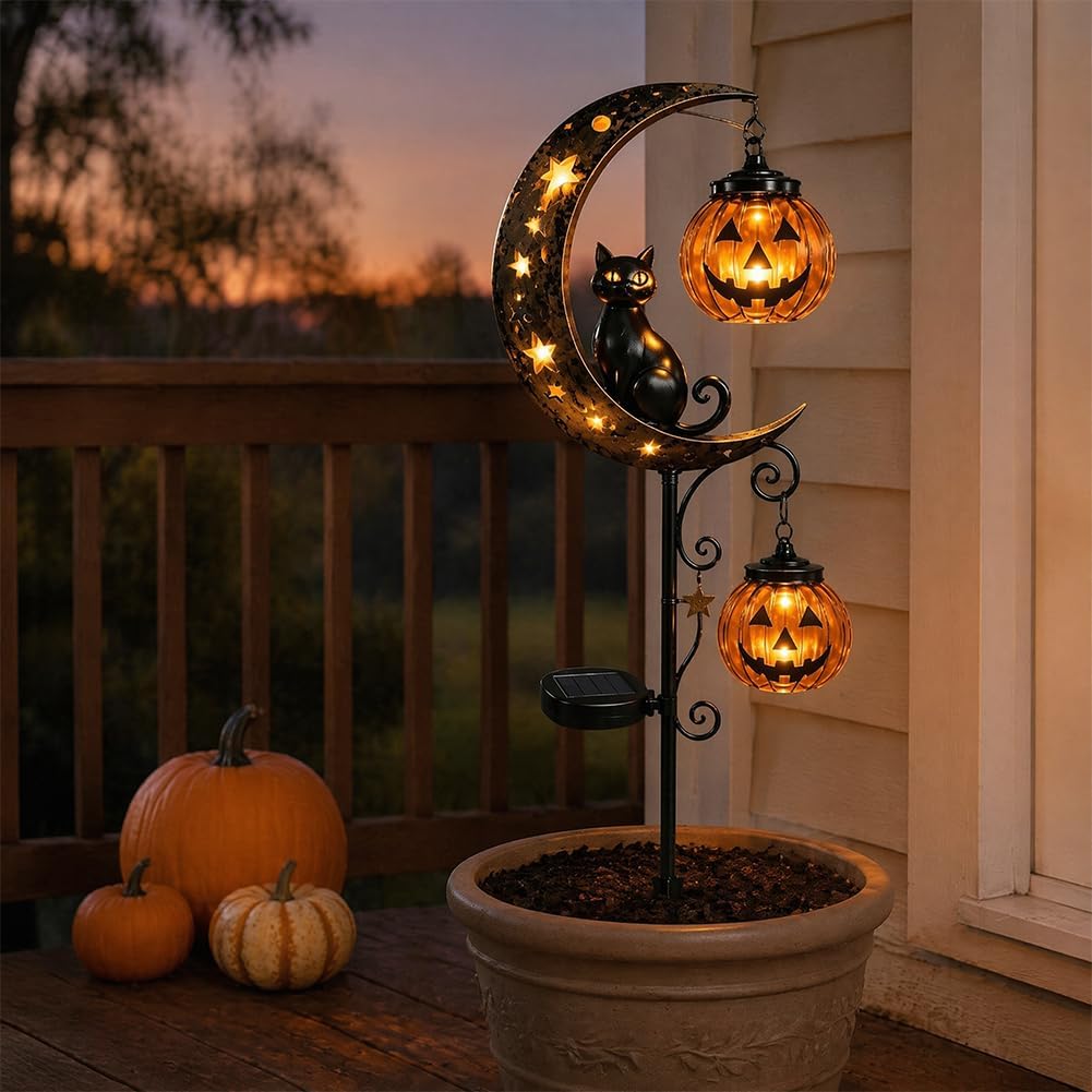 Lampe solaire de jardin en for - Halloween Pumpkin Decor Led avis et prix