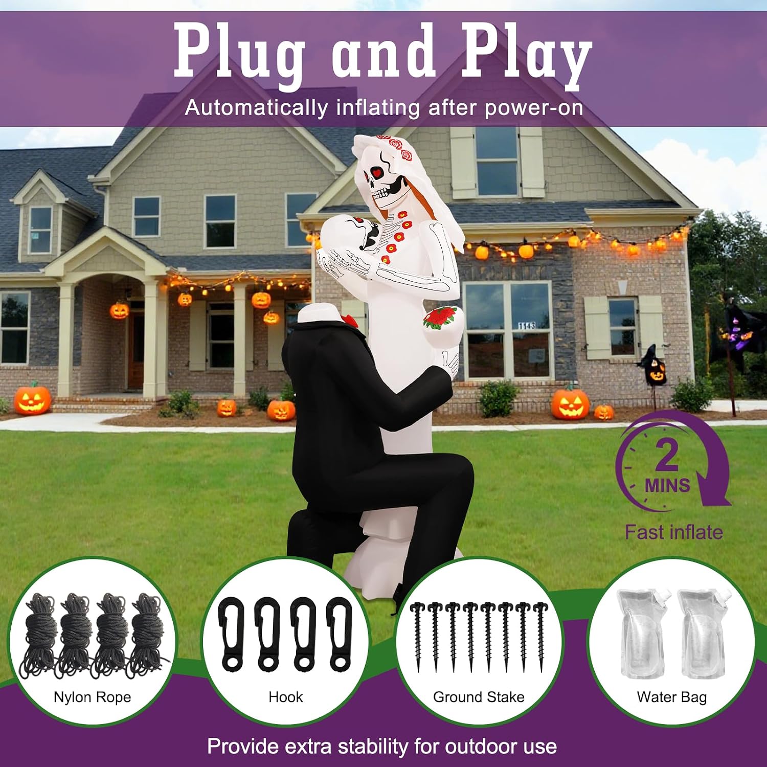 Décorations gonflables géantes - Halloween Skeleton Decoration avis et prix