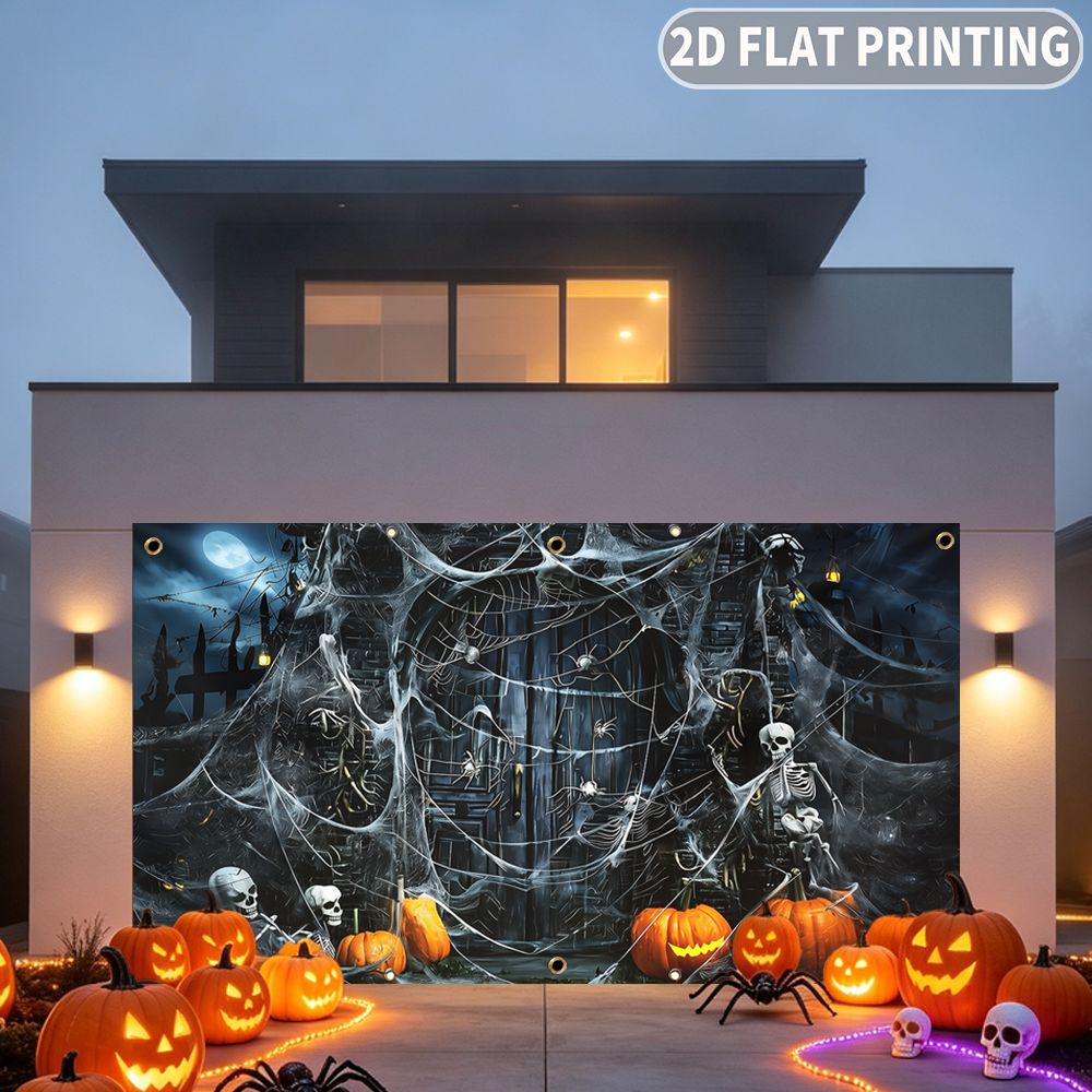 1 pièce de bannière de garage  - Halloween Skeleton Decoration avis et prix