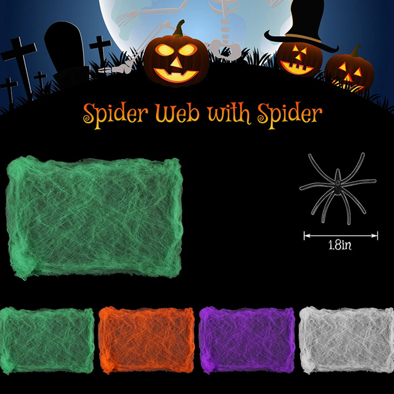 Décoration d'Halloween, toile  - Spider Web Halloween Decoration avis et prix
