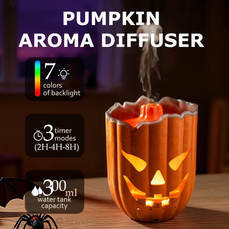 Humidificateur d'air en forme  - Halloween Pumpkin Decor Led avis et prix