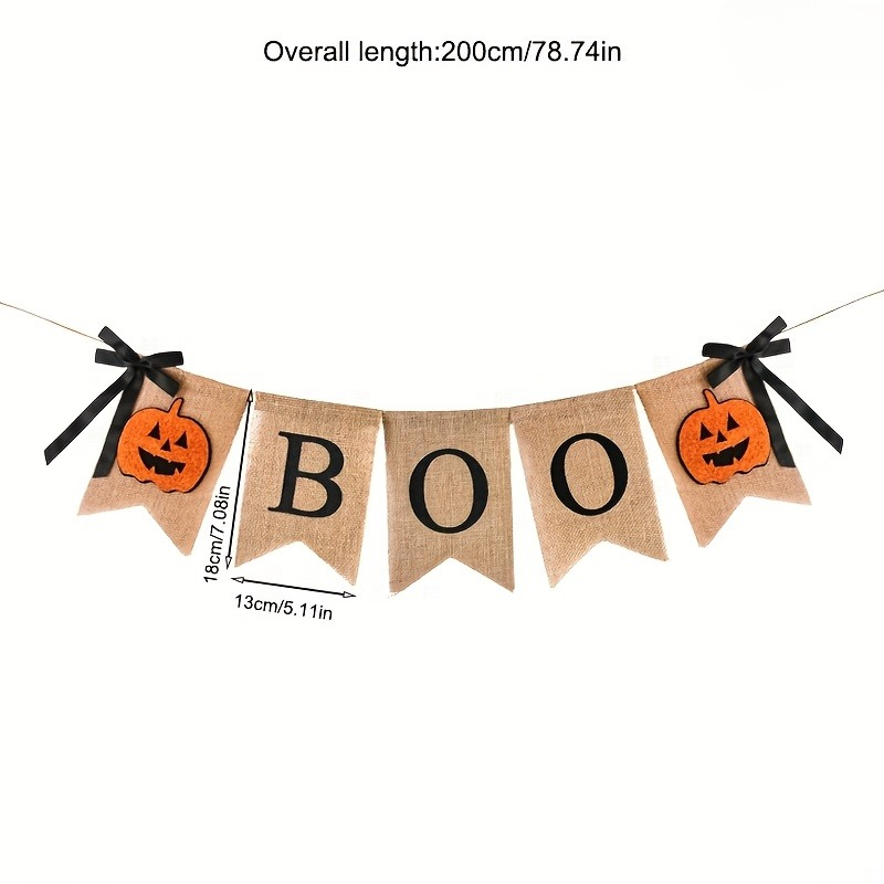 1 ensemble de bannière rustiqu - Pumpkin Lantern Halloween avis et prix